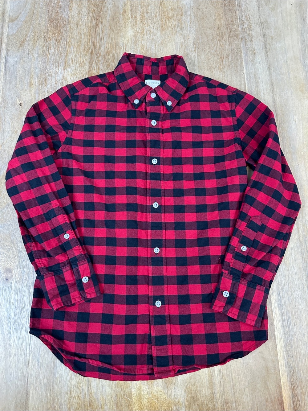 Crewcuts Red and Black Plaid Button-Down Shirt